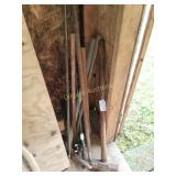 Pick ax, sledge hammers, fishing pole and more