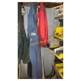 Misc clothing and garden tools