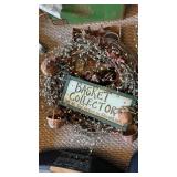 Wreath and chipmunk decor