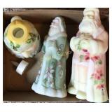 Santa glass figurines