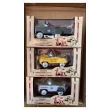 (3) Die Cast Pedal Power cars