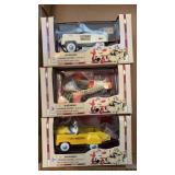 (3) Die Cast Pedal Power cars