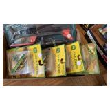 Scale die-cast replica John Deere plane, copter