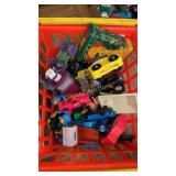 Basket of toys and cars