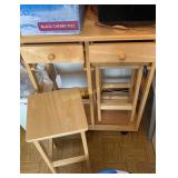 Rolling Table with storable barstools