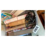 Kitchen items, cloths, and plant