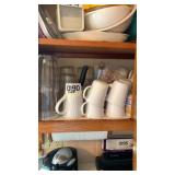 Glasses, mugs, plates, Tupperware