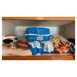 Hot pads, clown decoration, more