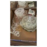 Glass bowls, glasses