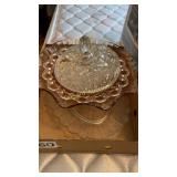 Glass bowls and serving plate