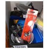 Hairdryer, flashlights and hooks