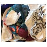 Yarn, cloths, aprons