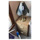 File cabinet and lamp
