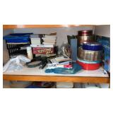 Sewing supplies and cassette tapes, Yahtzee