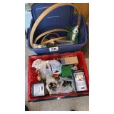 Misc Christmas decor, needlepoint frames