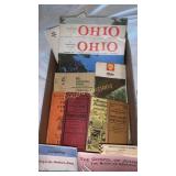 Religious and farming books, map