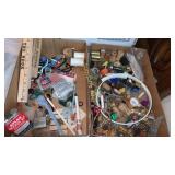 Spindles and metal tins