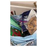 Work bag and contents, yarn, string
