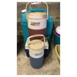 Coleman water jugs , lunch pale