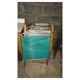 Two lounge chairs and two director chairs