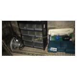 Tool kit, storage bin, lamp, misc