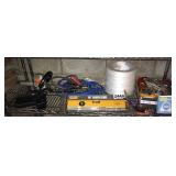 Jumper cables, tape measure, B&D trimmer
