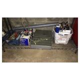 B&D drill, 12v air compressor, Storage bin, more