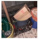 Air Hose, crate and clothespins