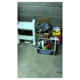 Step stool, lawn care products, care care