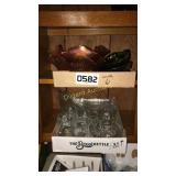 Misc glass cups, bowls, and dishes