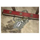 Tow Chain, level , and crow bar