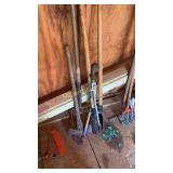 Post hole digger, axe, pitch fork & more