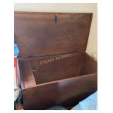 Wood blanket chest