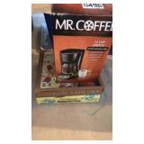 Mr Coffee, stoneware brick, singing bird clock