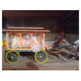 Holiday train and cast horse drawn wagon