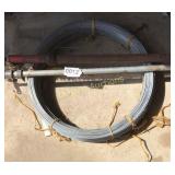 Electric fence wire, bar clamp and oil pump