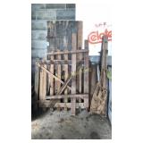 Wood door and misc gate & wood