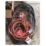 Three extension cords and trouble light