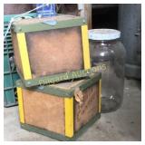 Glass jar, bait canteen