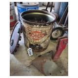 Sohio can, fertilizer plates & potato plow part