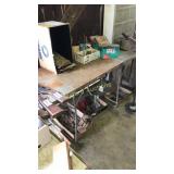 Metal folding table. (Contents NOT included)