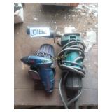 Makita angle grinder, cordless drill