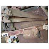 American standard planter & 3 hand saws