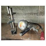 Dial indicator stand & vintage battery tester