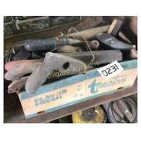 Black and decker screwdriver, tire gauge and misc