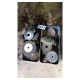 Grinder wheels and stones, snow plow shoes