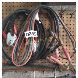 Two sets of jumper cables