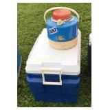 Rubbermaid cooler and thermos picnic jug