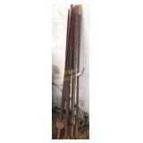 Pile of metal fence posts