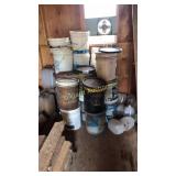 Buckets metal and plastic